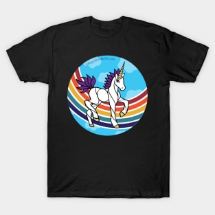 Rainbow Unicorn v12 — Dancing Uniquorn Illustration series T-Shirt